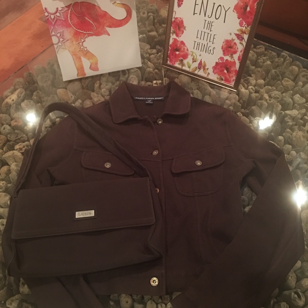 RALPH LAUREN vintage crop jacket *Free purse. - Picture 3 of 8